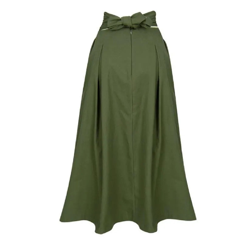 Autumn Long Skirt (green/black)