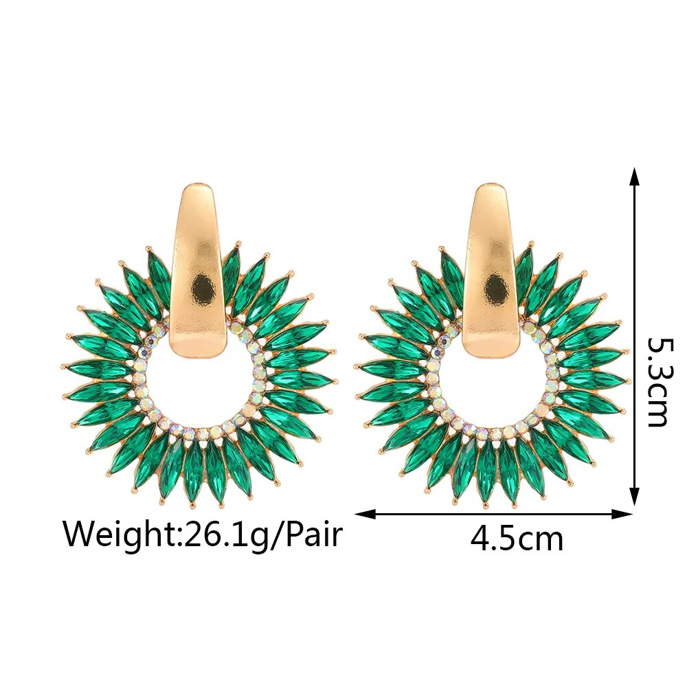 Sun Crystal Earrings (6 colors)