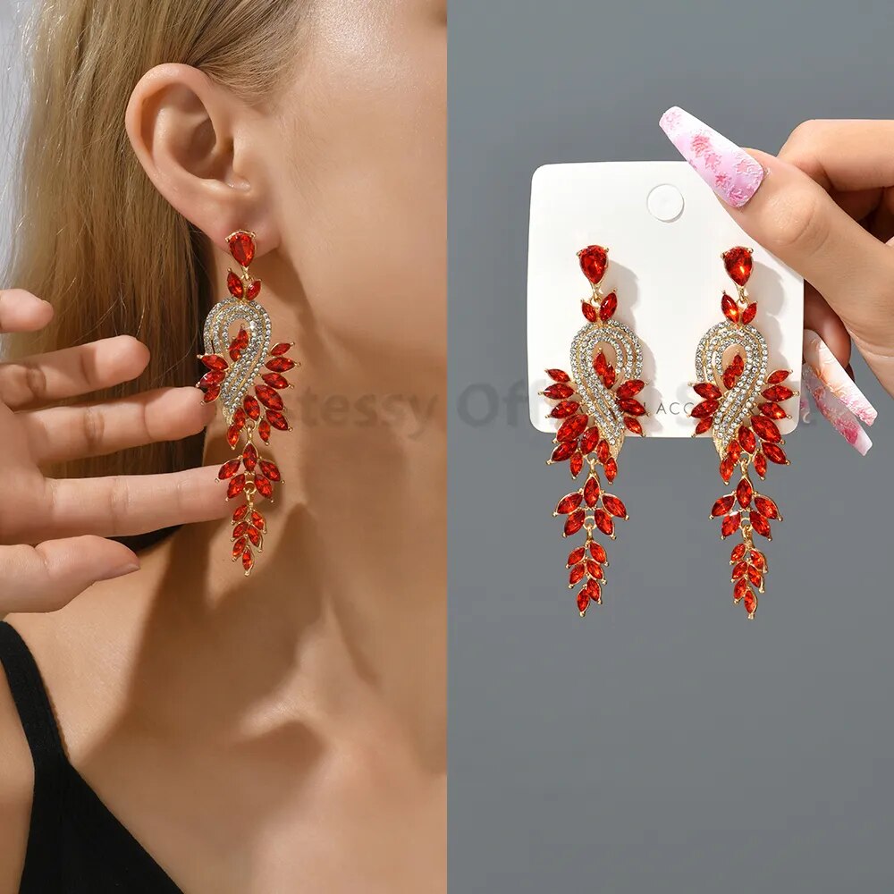 LUXURY Red Crystal Earrings (24 styles)