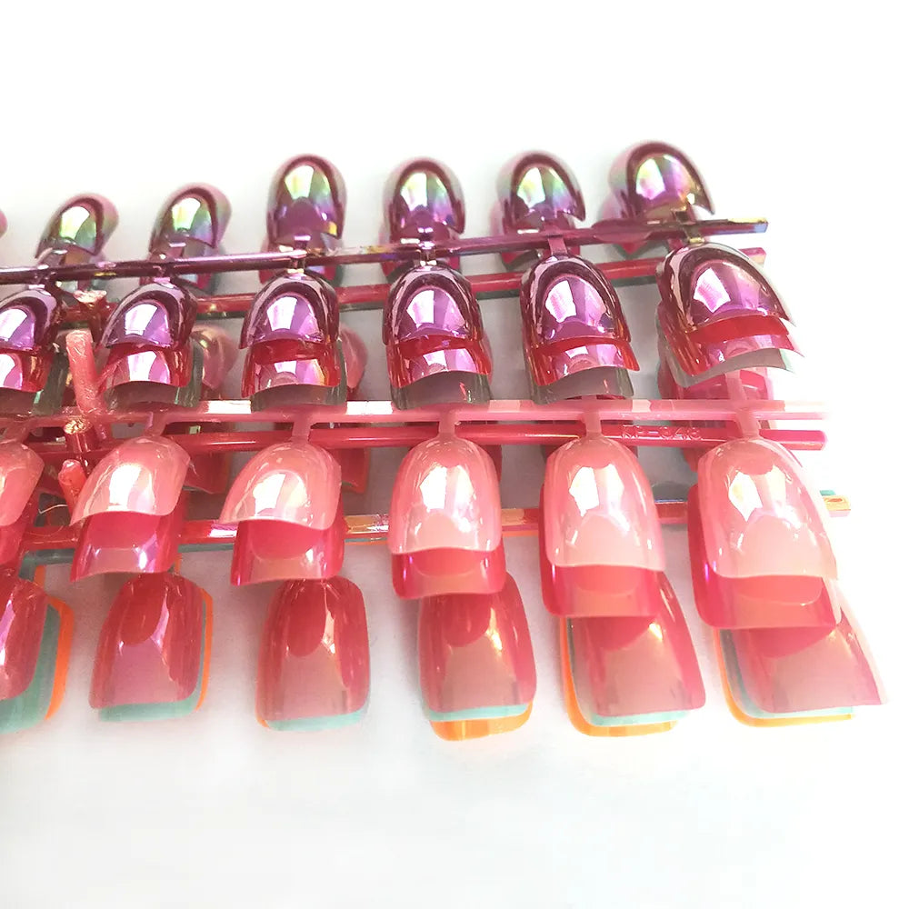 24pcs HOLOGRAPHIC Press On Nails (27 colors)