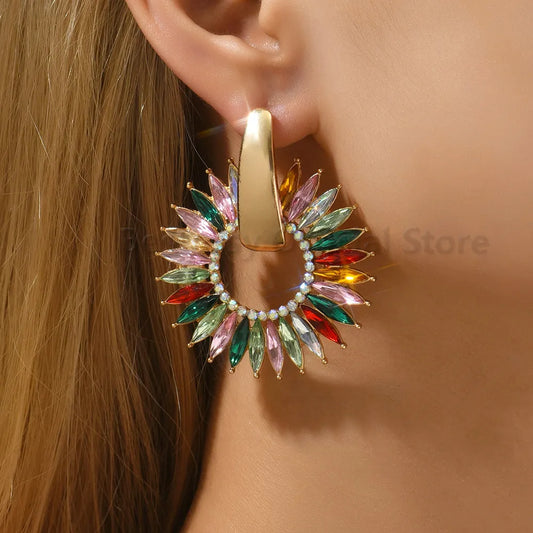 Sun Crystal Earrings (6 colors)