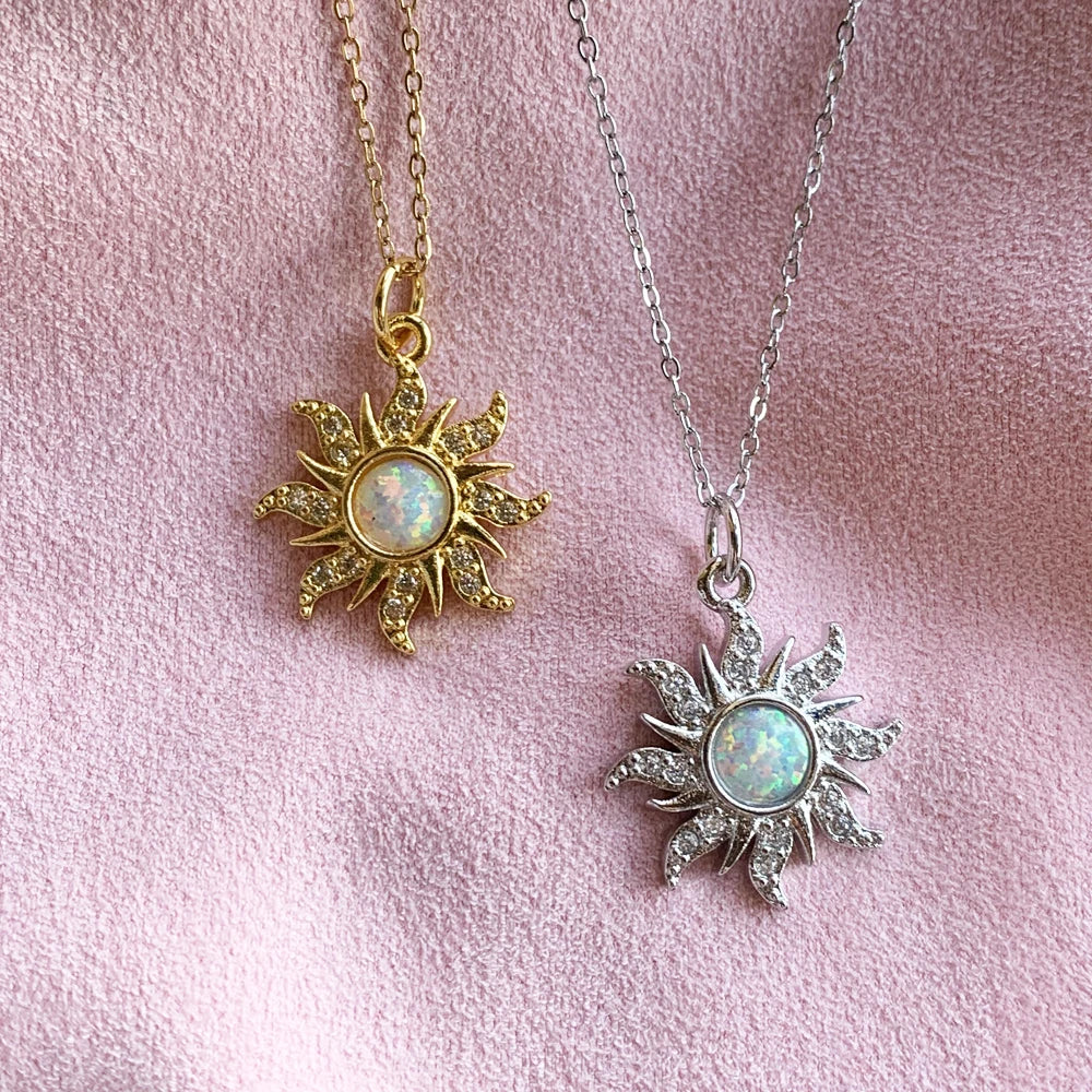 Sun Necklace and Ring (Silver/Gold)