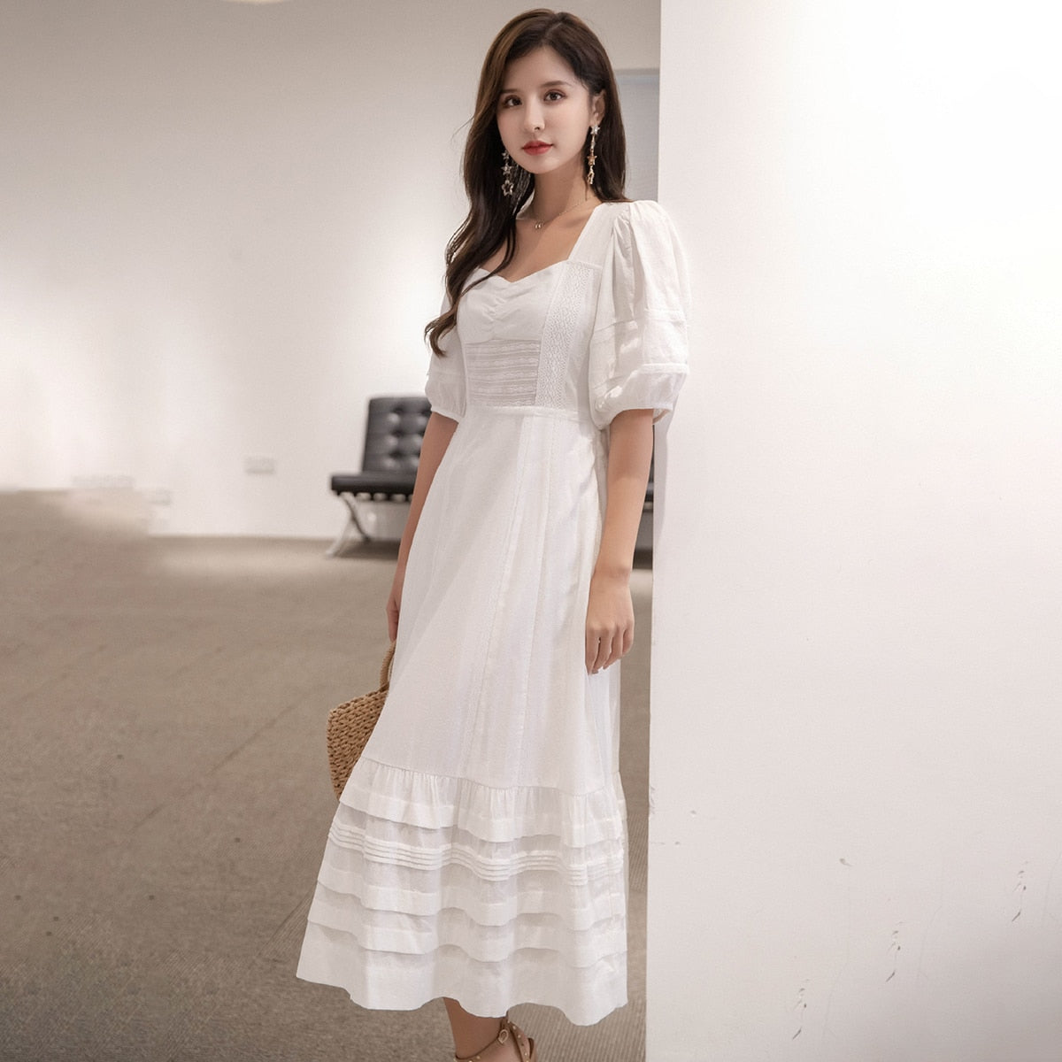 Cotton Embroidered Dress (13 patterns)