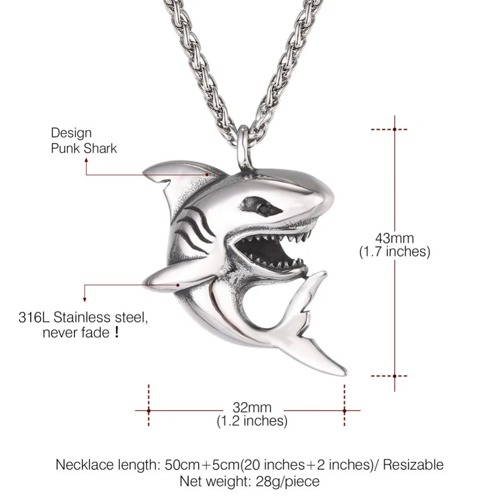 Big Shark Necklace (3 colors)