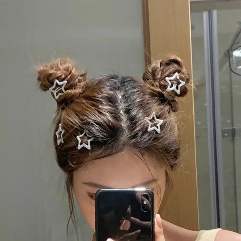 Star Metal Snap Hair Clips