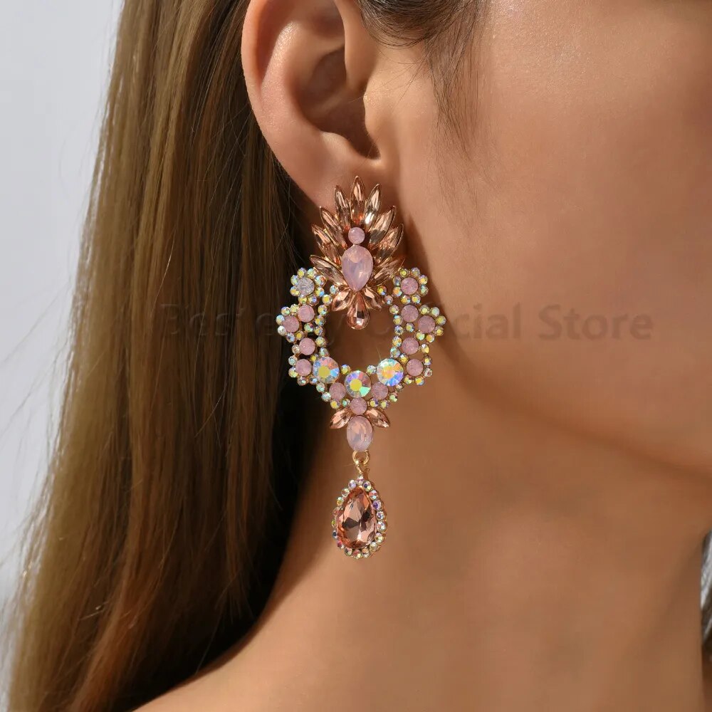 Statement Crystal Earrings (6 colors)