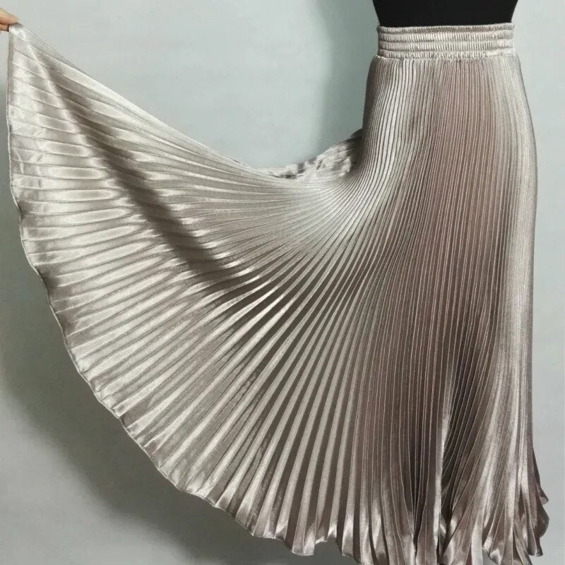 Metallic Pleated Skirts (12 colors)