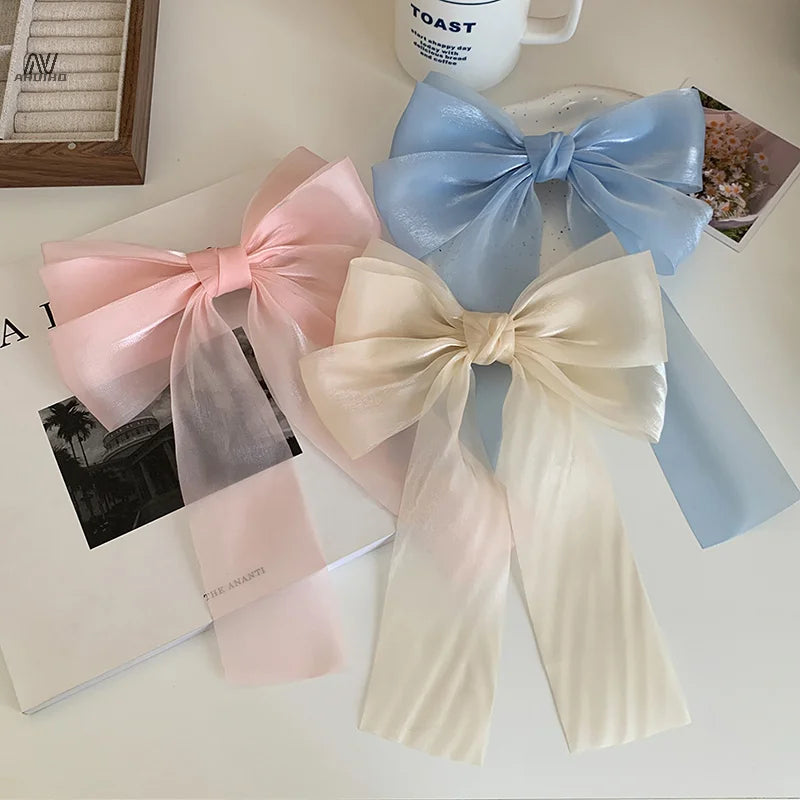 Silk Bow Hair Clip (3 colors)