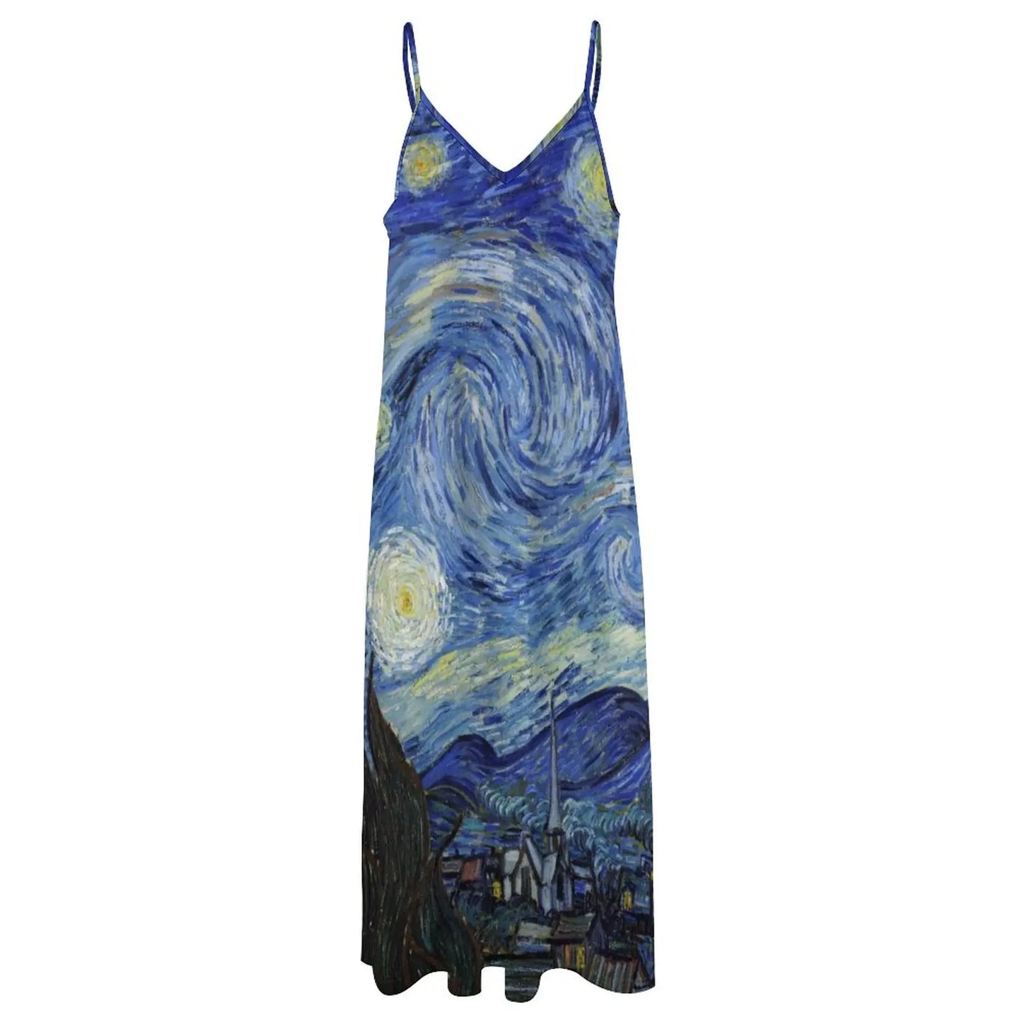 Starry Night Vincent Van Gogh Sleeveless Dress