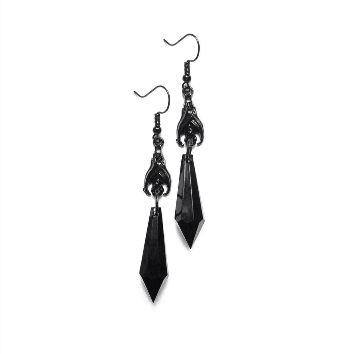 Gothic Vampire Earrings (Black/Red)