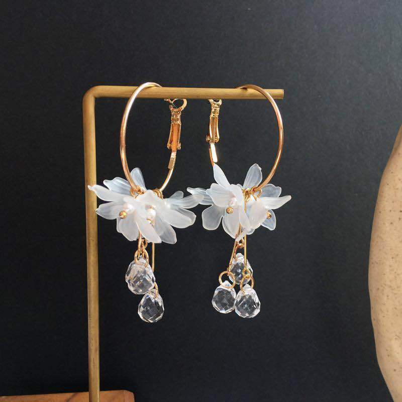 Resin Flower Drop Earrings (34 styles)