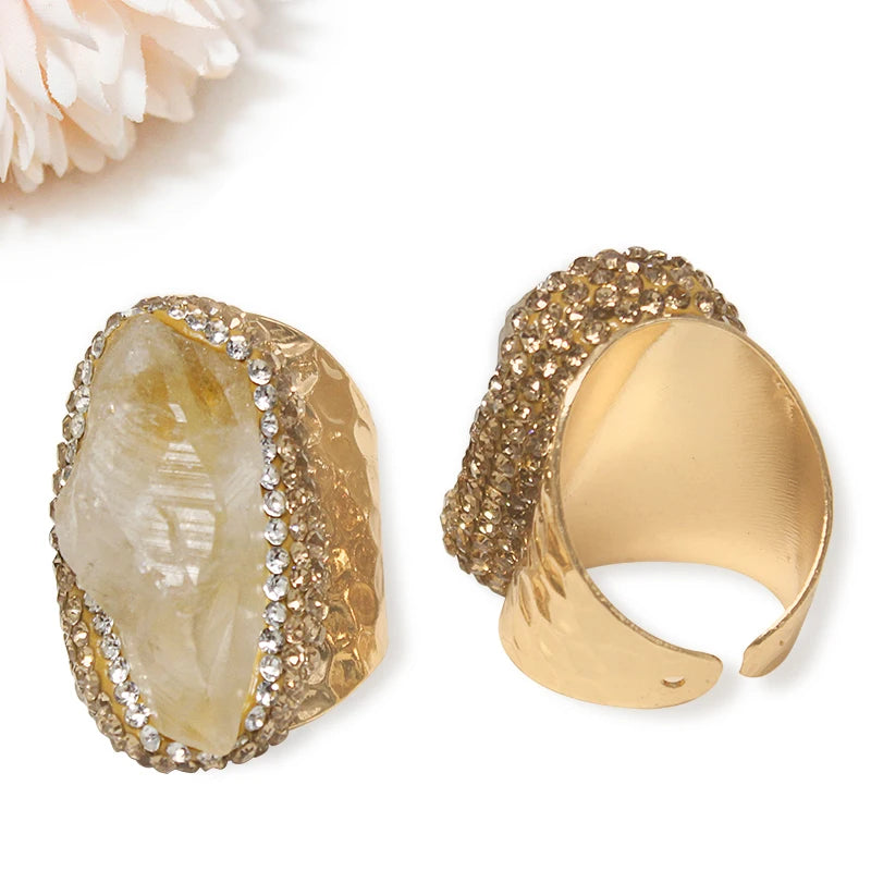 Raw Citrine Ring