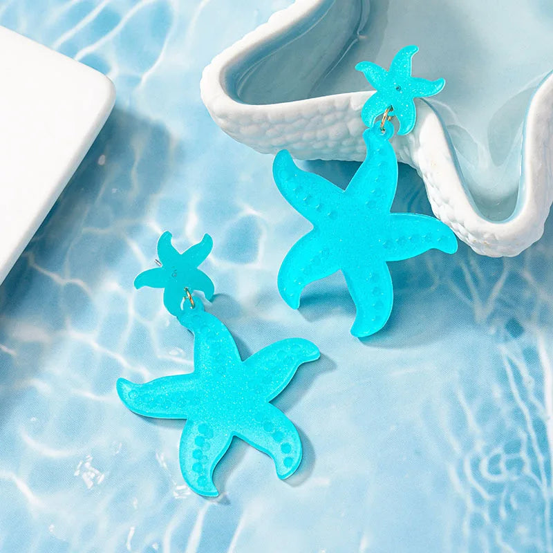 Resin Starfish Earrings (3 colors)