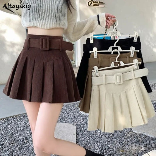 Corduroy Mini Skirts (4 colors)