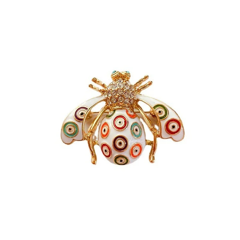 Colorful Enamel Bug Brooches