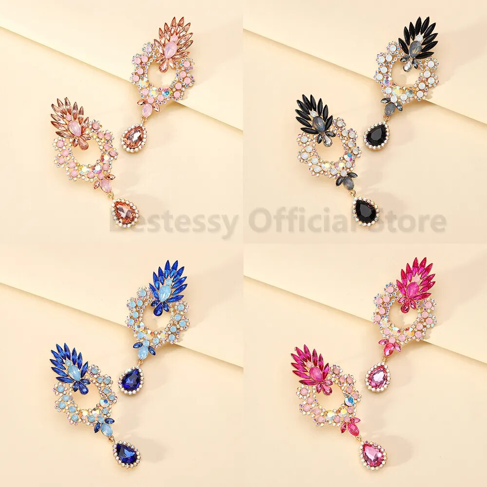 Statement Crystal Earrings (6 colors)