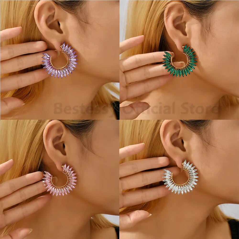 Unusual Circle Earrings (5 colors)