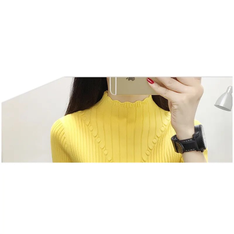 Detailed Turtleneck Sweater (5 colors)