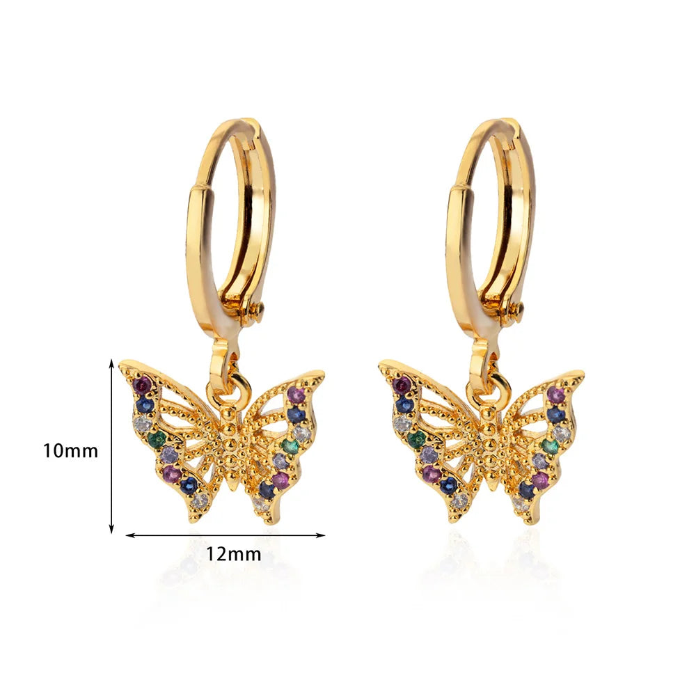 Zircon Butterfly Earrings