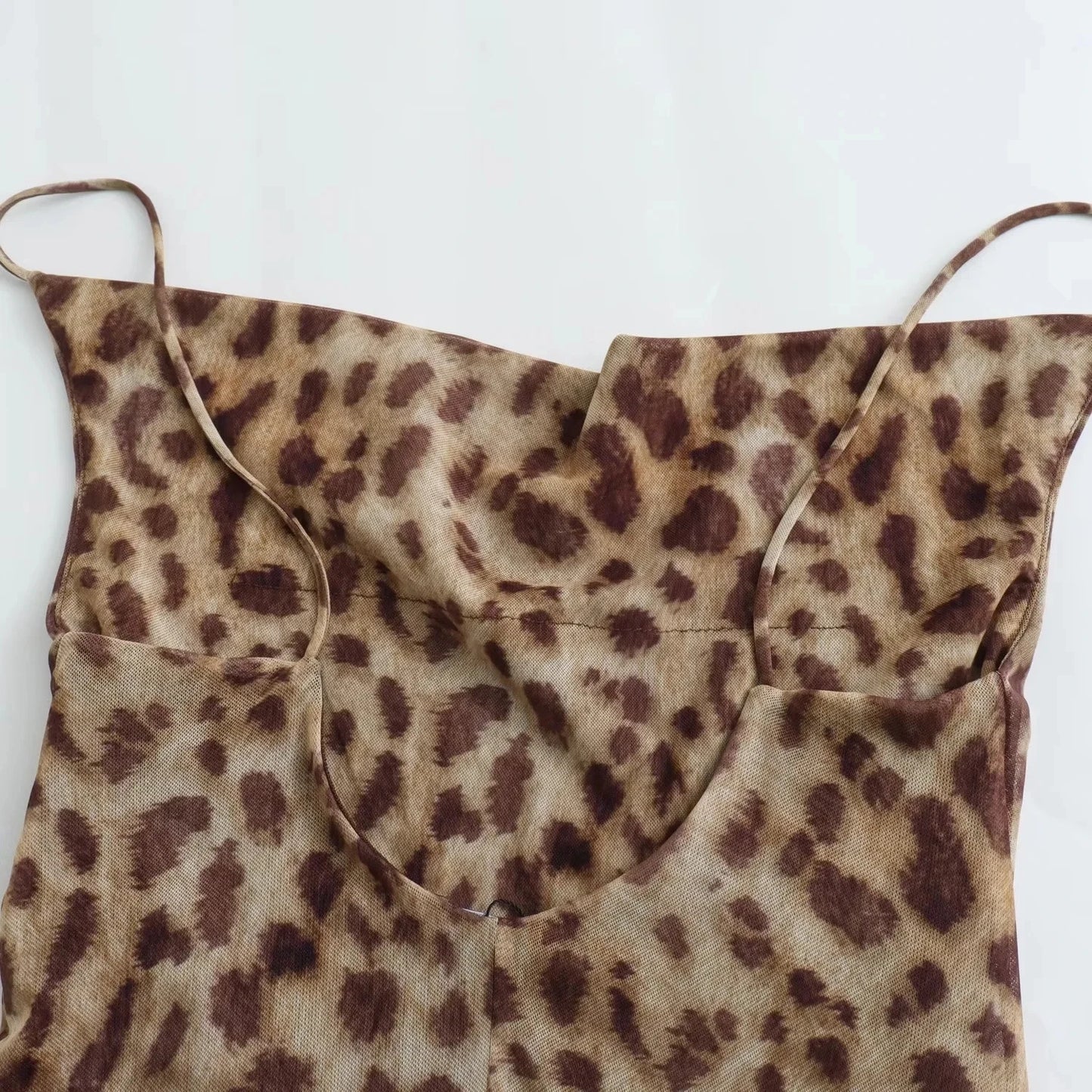 Leopard Print Sleeveless Slip Dress