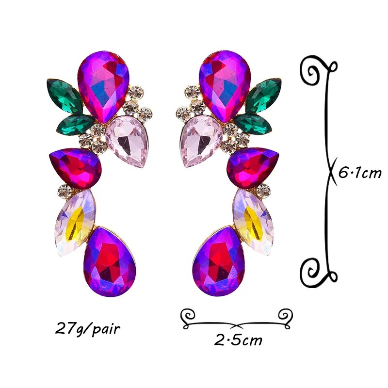 Rhinestone Earrings (6 colors)