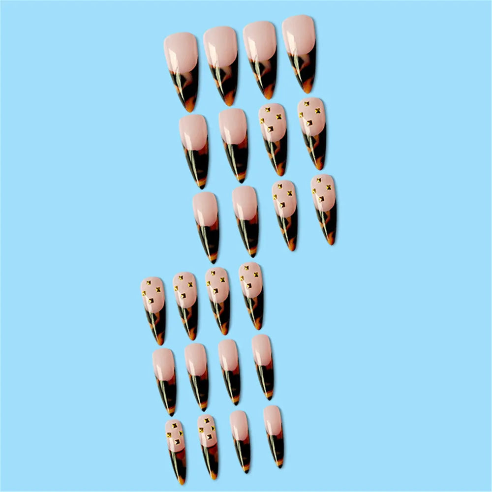 24pcs Autumn Stiletto Press On Nails