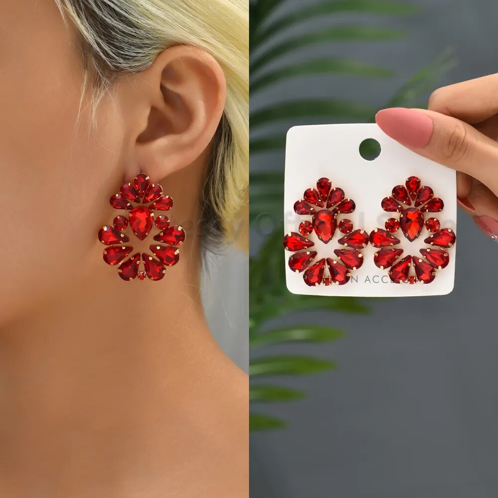 Red LUXURY Crystal Earrings (30 styles)