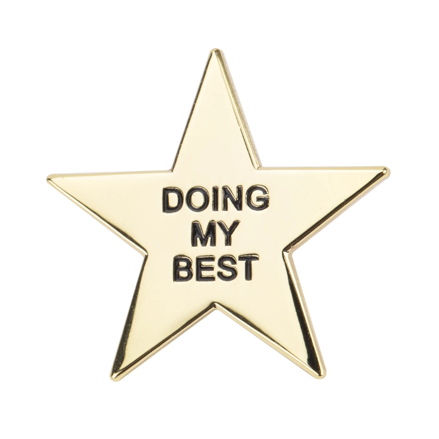 Doing My Best Gold Star Pin Brooch