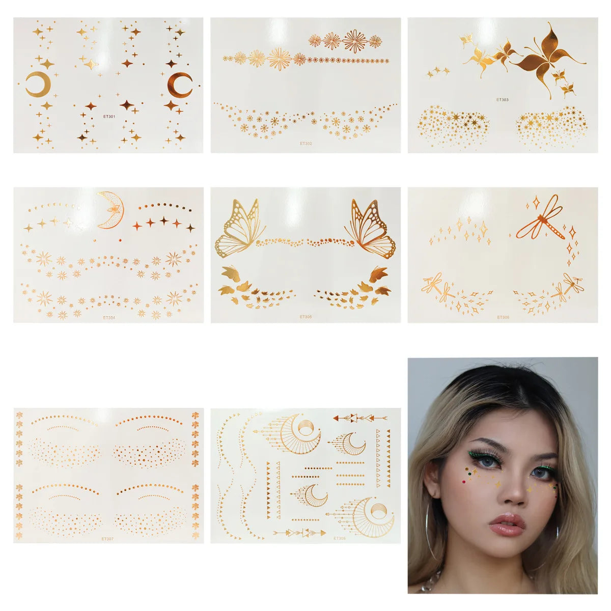 Gold Temporary Tattoo (27 options)