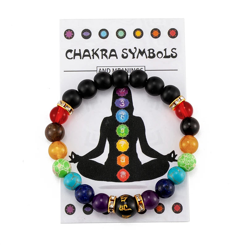 7 Chakra Bracelet with Meaning Card