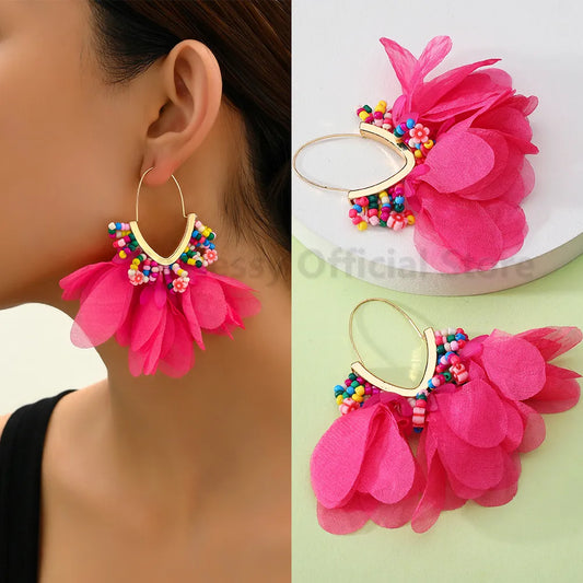 Beads and Petals Earrings (8 colors)