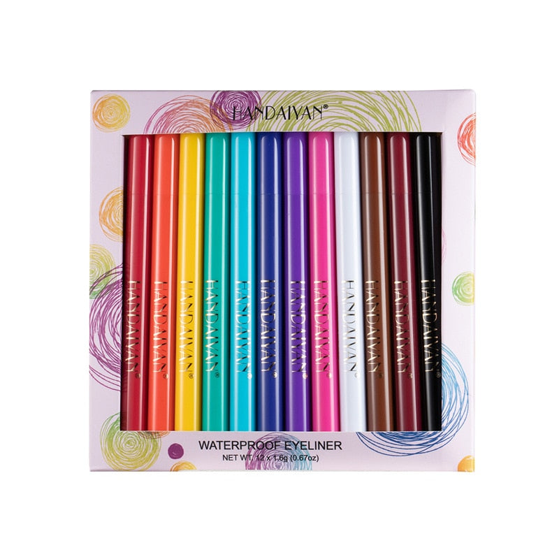 12 Colors Eye Liner Set