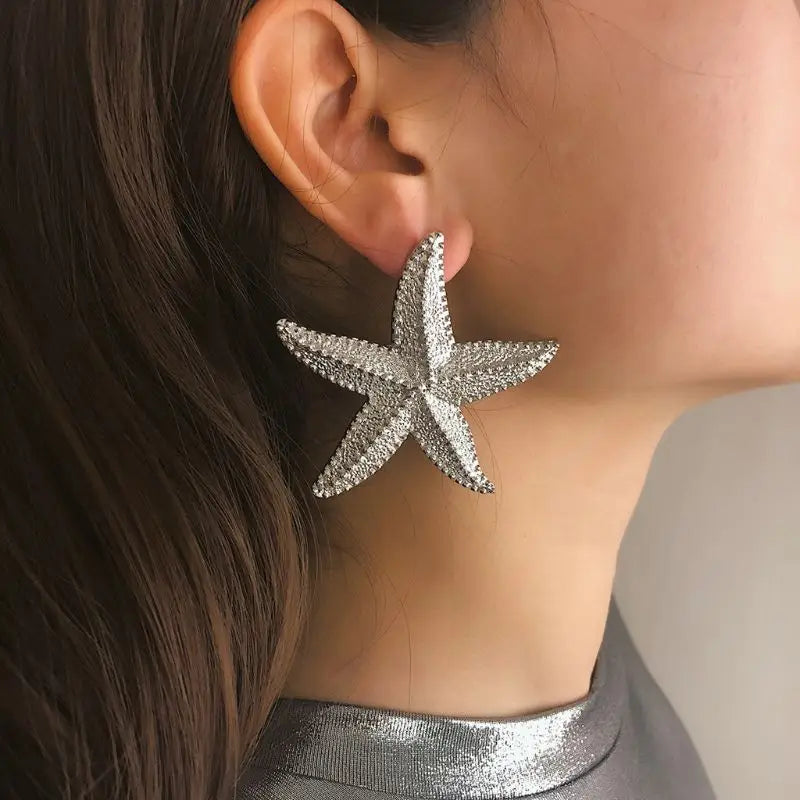 Elegant Starfish Earrings (Silver/Gold)