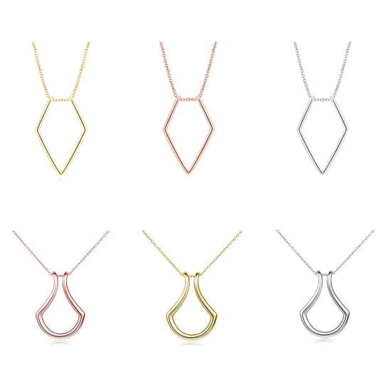 Geometric Ring Holder Necklace (6 options)