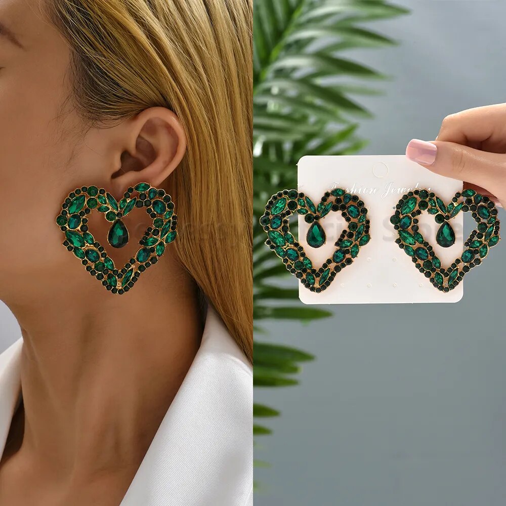 Green LUXURY Crystal Earrings (24 styles)