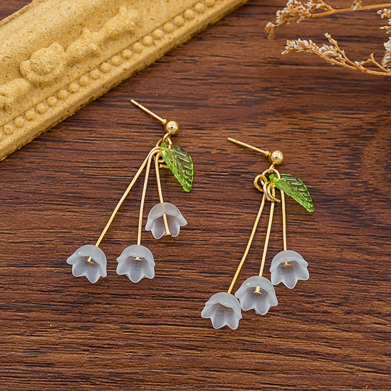 Resin Flower Drop Earrings (34 styles)