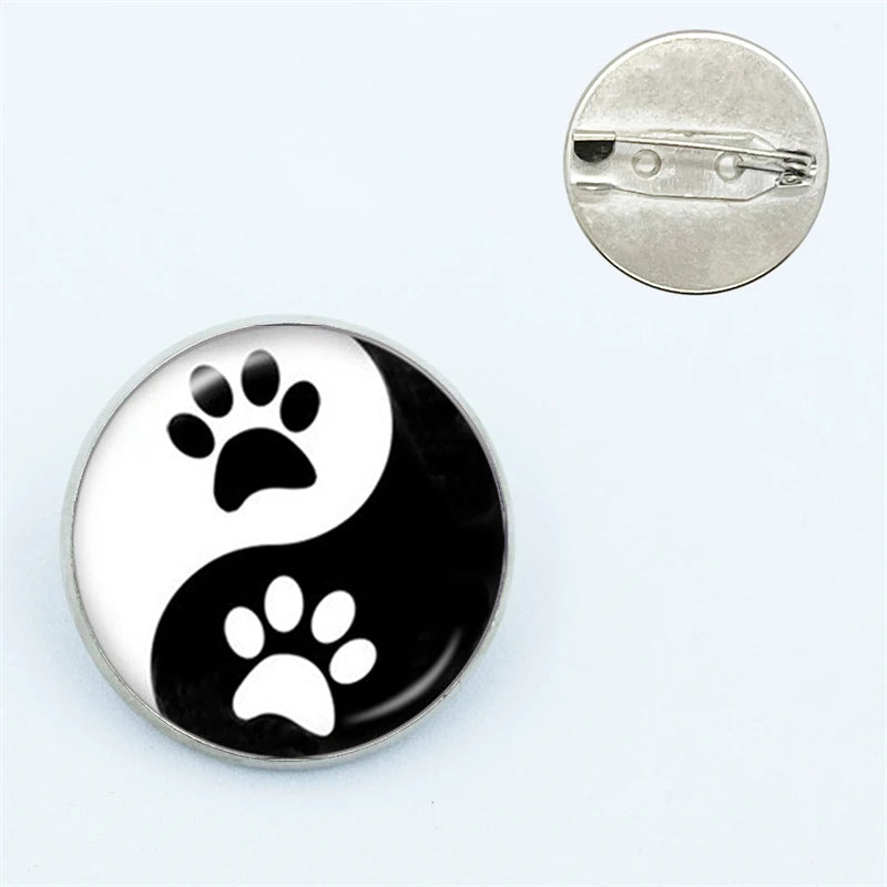 Simple Yin Yang Brooches Pins