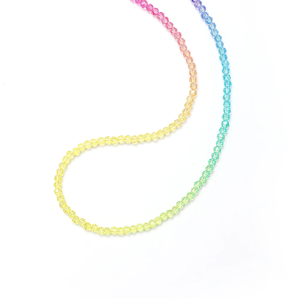 Crystal Rainbow Beaded Necklace