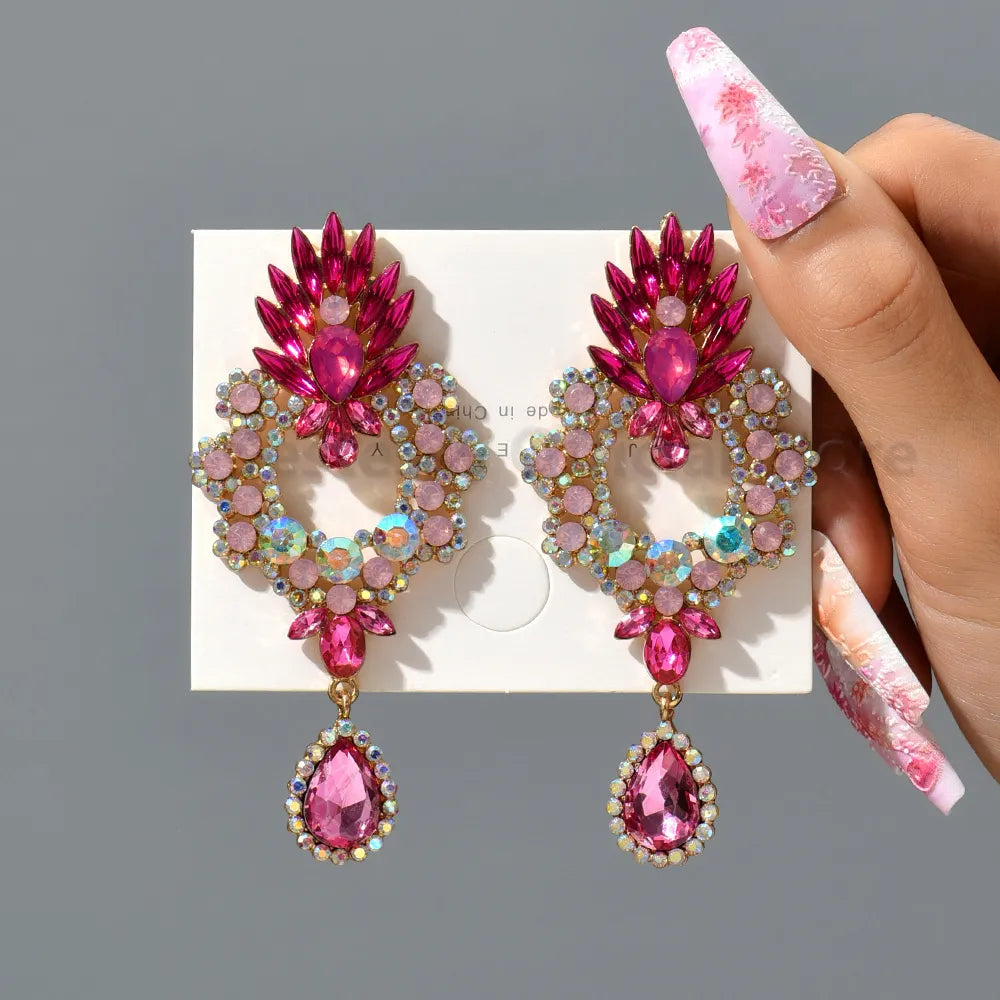 Statement Crystal Earrings (6 colors)