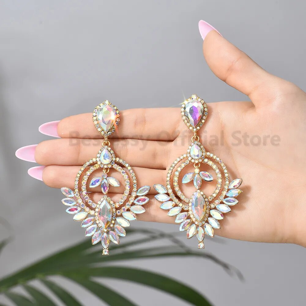 Gorgeous Rhinestone Drop Earrings (2 colors)