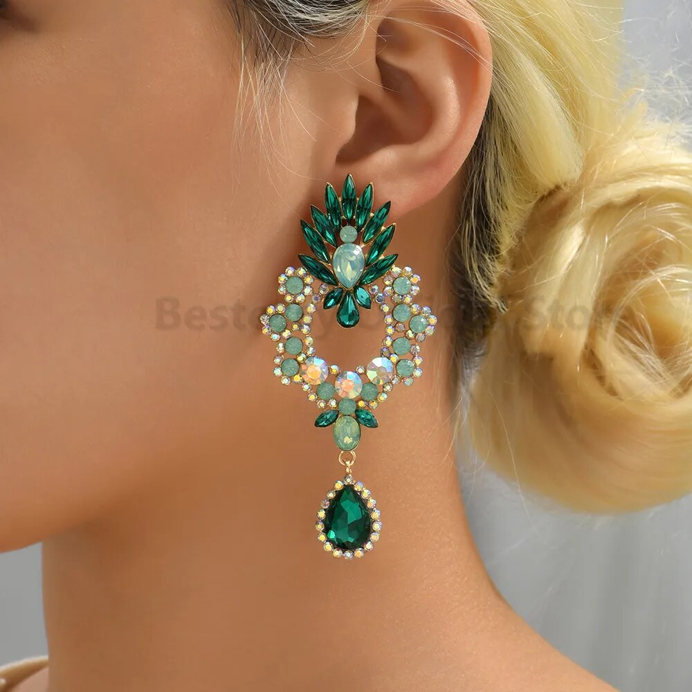 Statement Crystal Earrings (6 colors)