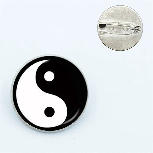 Simple Yin Yang Brooches Pins