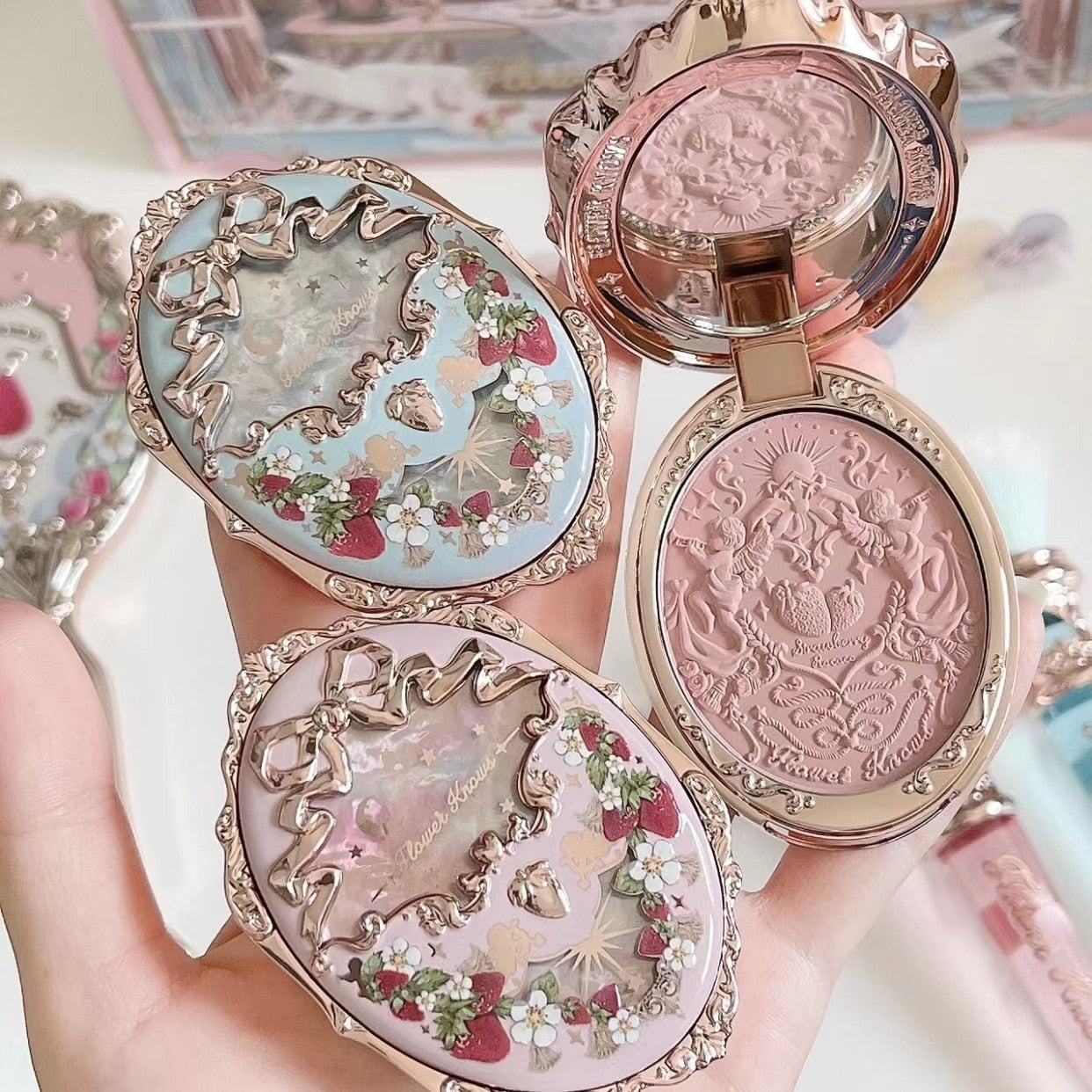 Strawberry Rococo Embossed Blush (5 options)