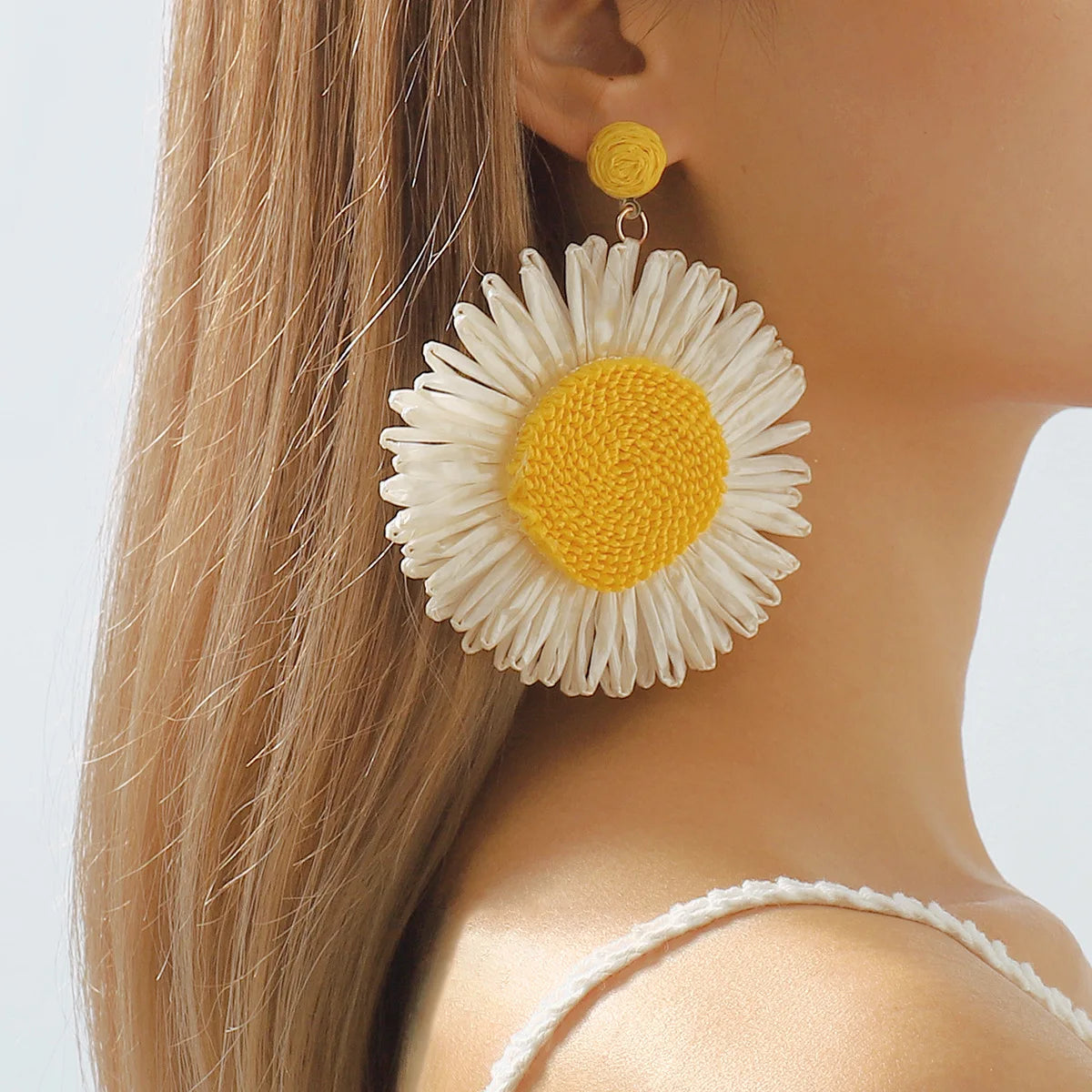 Handmade Giant Flower Earrings (8 colors)