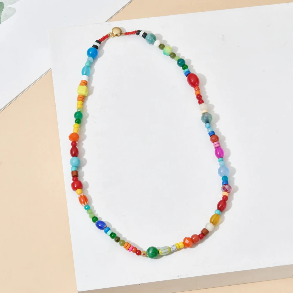 Multi-color Beads Necklace