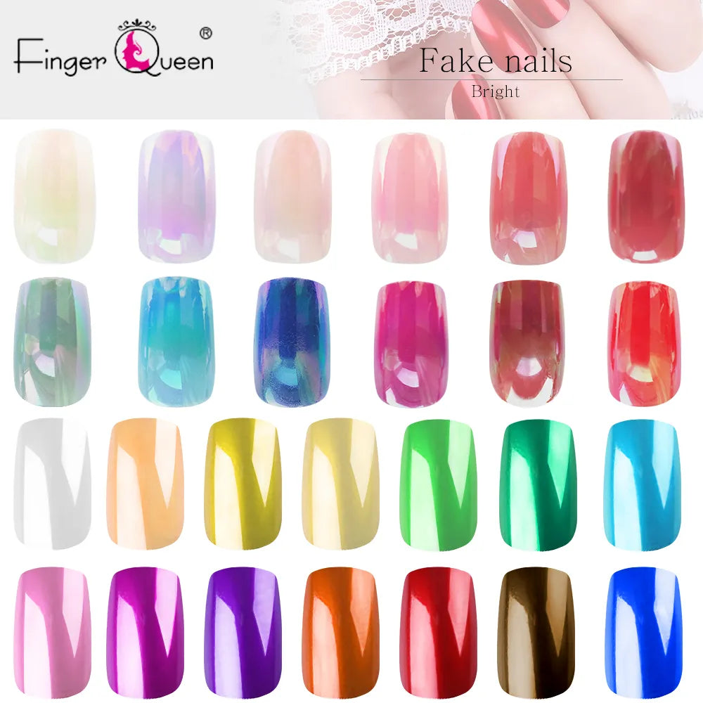 24pcs HOLOGRAPHIC Press On Nails (27 colors)