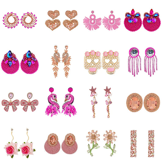 Pink Earrings (33 styles)