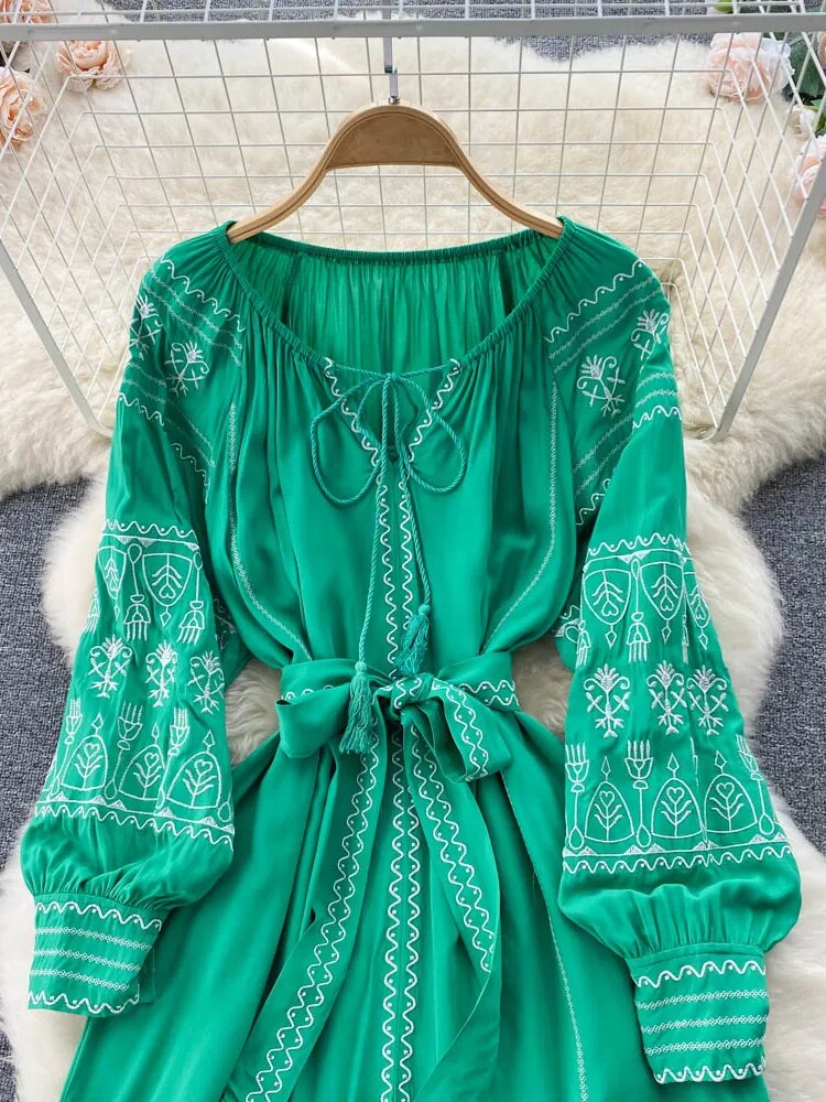 Vintage Embroidered Dress (4 colors)