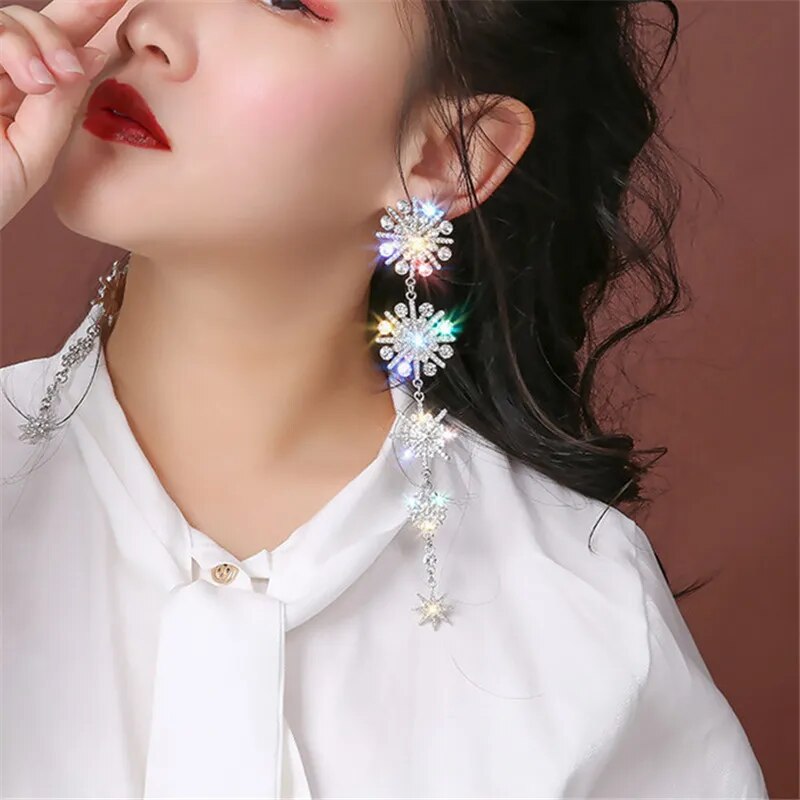 Snowflake Drop Earrings