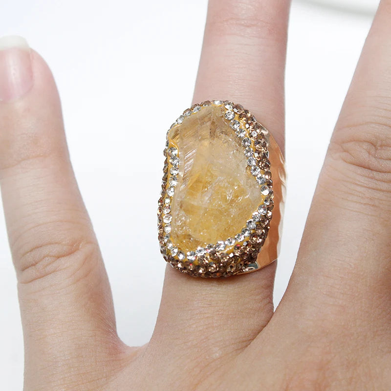 Raw Citrine Ring